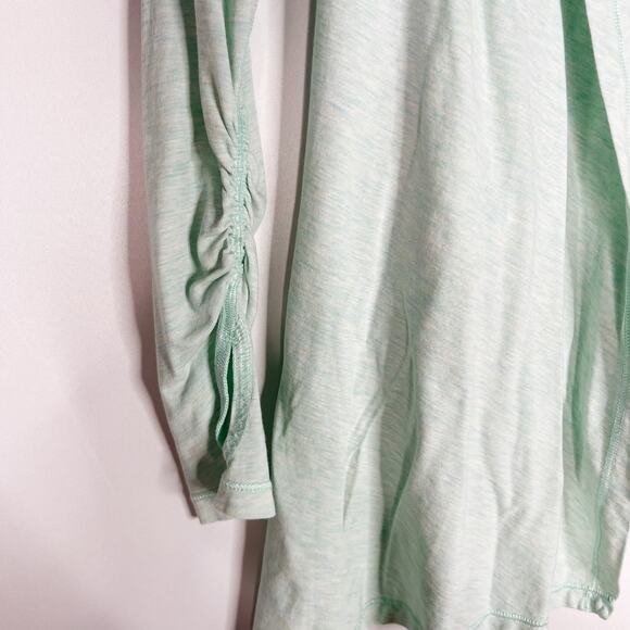 Ivivva by Lululemon Girls 6 Light Green Fours a Charm Wrap Top Pima Cotton Drape - Picture 7 of 11
